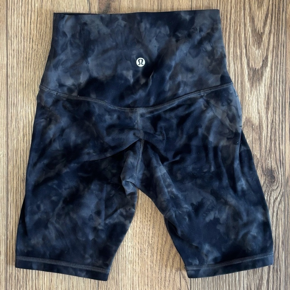 Lululemon Align Shorts 8" Size 2 In Diamond Dye Asphalt Grey True Navy